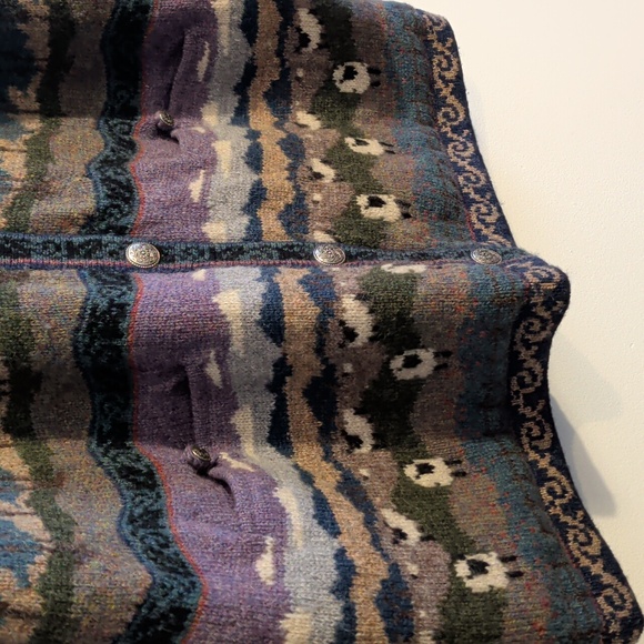 VINTAGE ICELANDIC DESIGN wool cardigan - size xl - Picture 7 of 13